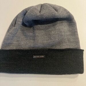 Michael Kors Black and Gray Knit Beanie